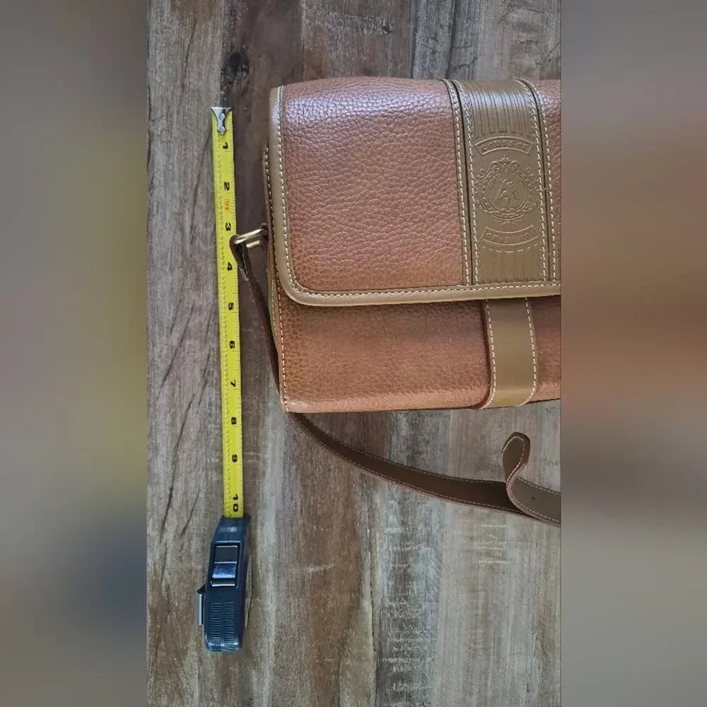 Vintage Courser Original Brown Leather Crossbody Bag Saddle Bag Equestrian Horse
